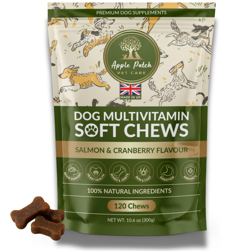 Premium Dog Multivitamin Soft Chews – Complete All-in-One Supplement for Joint, Skin, Coat, Digestion, Heart, Brain & Immune Health - Natural Ingredients - Full Wellbeing Support