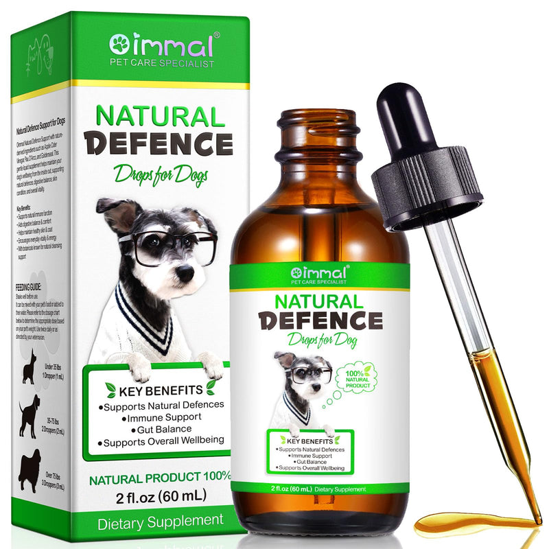 Natural Defence & Wellness Drops for Dogs | Supports Natural Immune Function, Digestive Comfort & Vitality | Plant-Based Daily Supplement for All Breeds Bacon Flavor for Dogs