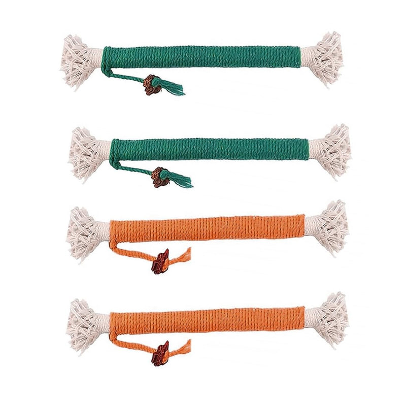4 Pcs Cat Teeth Cleaning Kitten Teething Cat Nip Chewing Rope, 20cm Cotton Rope for Aggressive Chewers, Dental Care（Random Color）