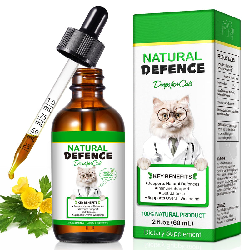 Antibiotics for Cats, Cat Antibiotics for Infections, Support Immune System,Cat Multivitamin(60ml)