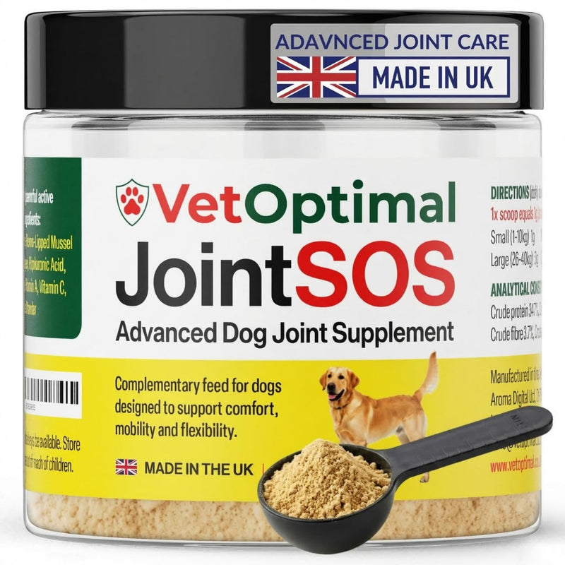 JointSOS Hip and Joint Supplement for Dogs – Advanced Mobility Support for All Breeds – Collagen, Green Lipped Mussel, Glucosamine, Hyaluronic Acid – Cartilage & Flexibility Formula