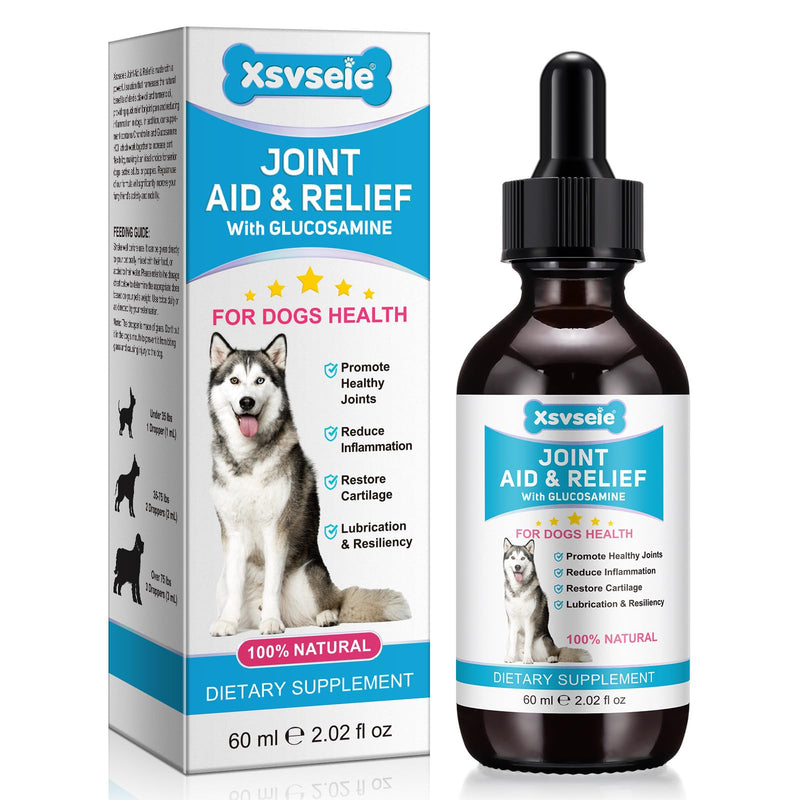 Glucosamine for Dogs, Liquid Hip and Joint Supplement for Dogs Pain Relief,Supports for Joint, Muscles, & Ligaments Health