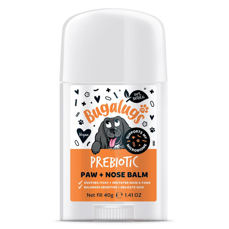 Bugalugs Prebiotic Dog nose balm, Natural lick safe Paw balm for dogs contains Pumpkin Powder for itchy skin and supports your dogs Microbiome (Prebiotic Paw & Nose Balm) Prebiotic Paw & Nose Balm