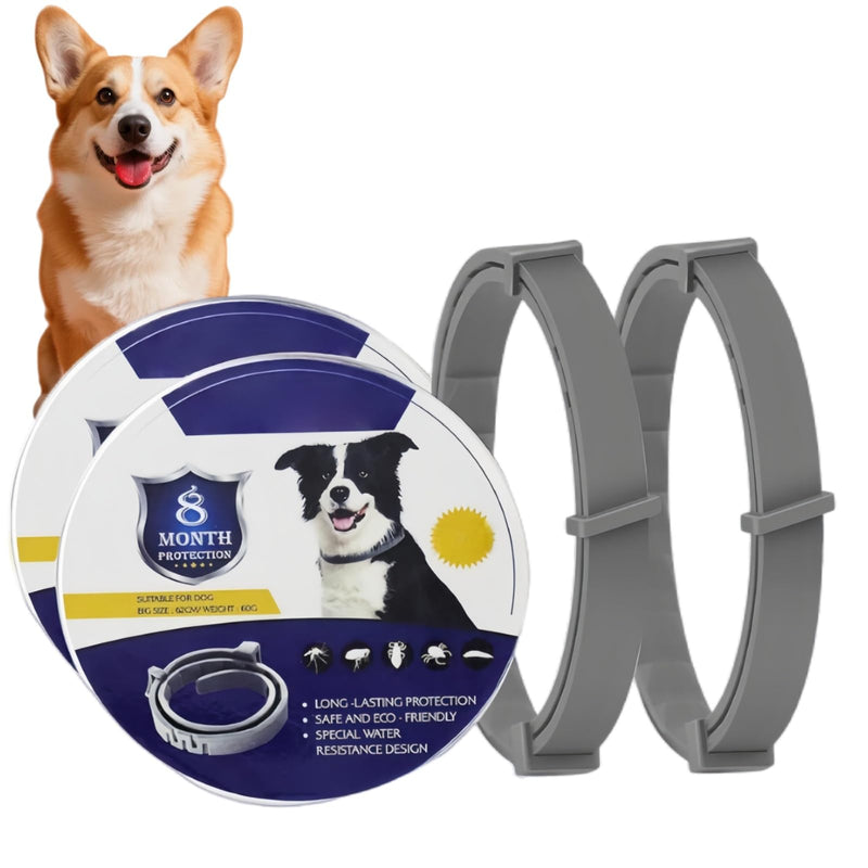 2 Pack Calming Collar for Dogs and Cats,8-Month Protection,Natural Essential Oils,Puppy Collar for Small to Large Dogs,Waterproof & Adjustable Dog Collar for Anxiety Prevention 1#