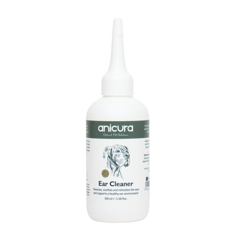 Anicura Natural Dog Ear Cleaner 100ml - Soothes & Cleans Sensitive, Itchy Ears | pH-Balancing Formula Helps Reduce Wax & Odour | Easy to Use