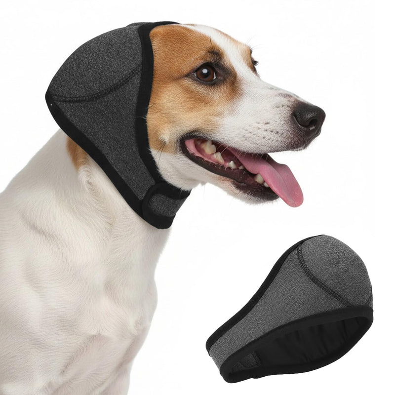 Ear Defenders and Muffs Dog Ears Cover Dog, Noise Cancelling Calming Adjustable Ear Protection for Small Medium Dogs, Grooming Bathing Thunder Fireworks（Gray-M） M Grey