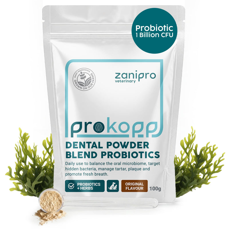 Cat & Dog Dental Powder - Plaque Off Powder for Dogs & Cats, 100% Natural Seaweed for Dog Teeth Cleaning & Gum Disease, Remove Bad Breath, Dental Care Formula for Oral Health Hygiene | 100g