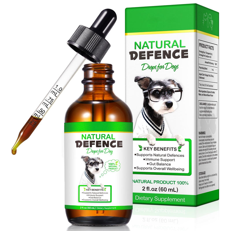 Plant-Based Wellness Drops for Dogs 60ml | Daily Liquid Supplement for Skin & Coat, Digestion, Immunity & Joint Support | All Breeds & Sizes | Natural Ingredients
