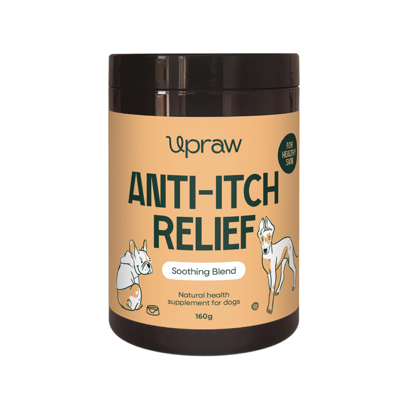 Anti-Itch Relief for dogs - 160g natural soothing supplement supports healthy skin and coat itching and scratching support powder