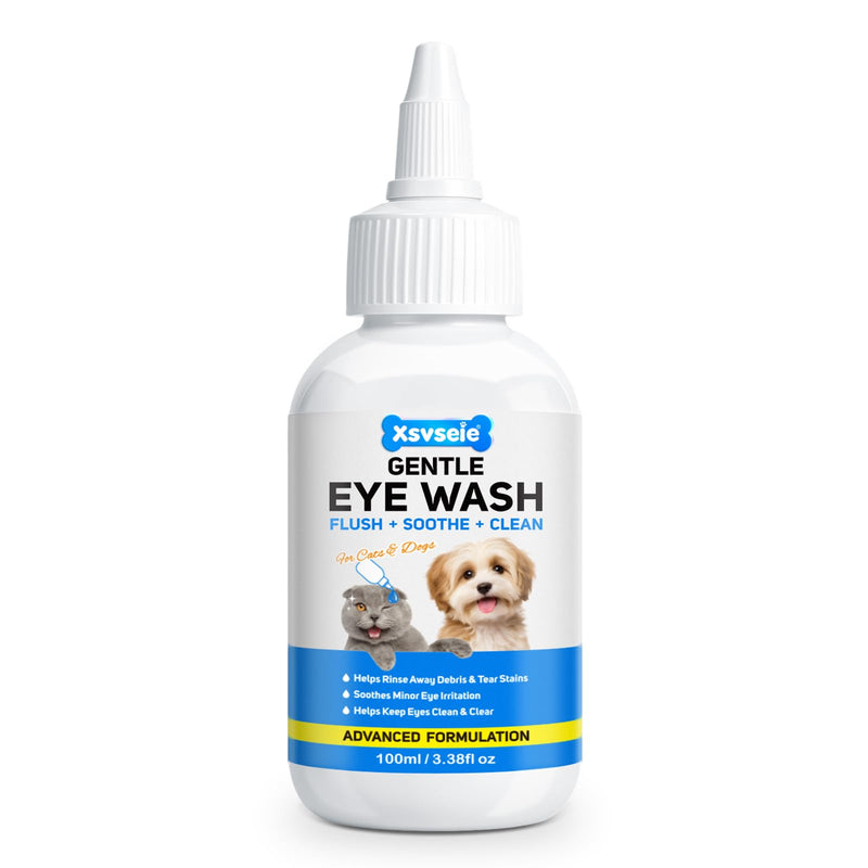 Dog Eye Drops 60ml, Eye Drops for Dog Cat Antibacterial for Infection, Dry, Itchy, Irritated, Gunky & Tear Stain Eyes (1) 1
