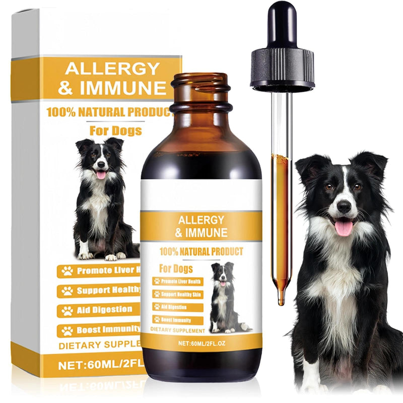 Yeast Infection Treatment for Dogs - Fast-Acting Itchy Skin & Ear Care Solution, Dog Ear Infection Treatment, Allergies Itching Relief, 60ml Formula