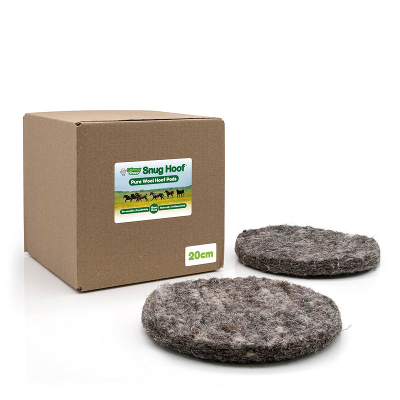 Chimney Sheep "Snug Hoof" Pure Wool Hoof Pads, 20cm, Box of 10