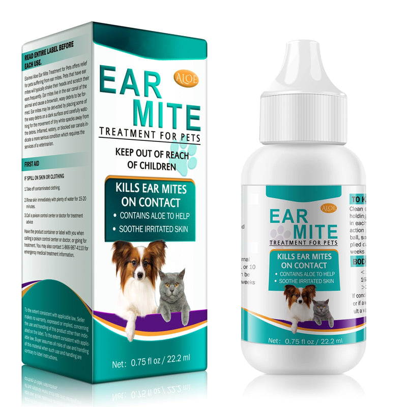 Ear mite treatment for dog, Ear Care for Dogs, Dog Ear Drops, for Dogs Yeast Infection, Ear Care for Dogs Relief Dog Itchy Ears, Reduces Ear Mites And Debris, For Cats And Dogs