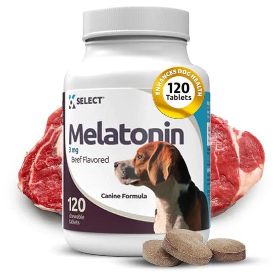 Prime Melatonin for Dogs - Composure Dog Calming Chews - 3 mg, 120 Beef Flavored Chewable Tablets - Reduce Stress and Sleep Aid for Dogs