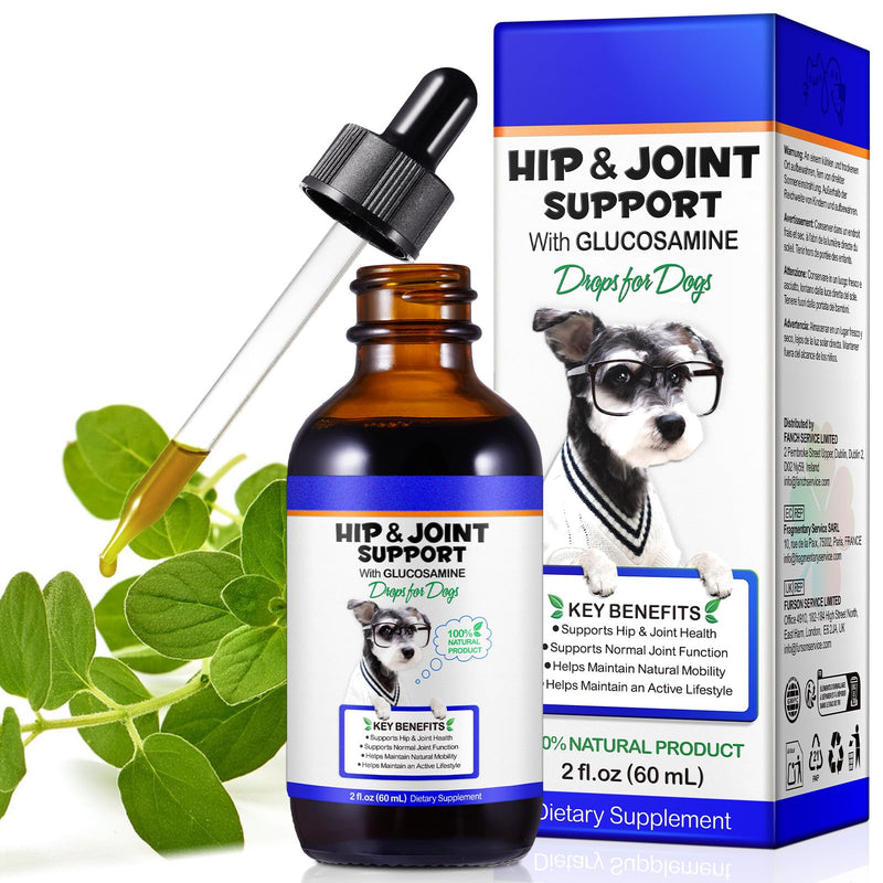 Dog Joint Aid & Relief Supplement, Liquid Supplement to Promote Healthy Joints, Cartilage & Mobility, Hip and Joint Supplements, Relieves Joint Pain for Dogs, 60ml