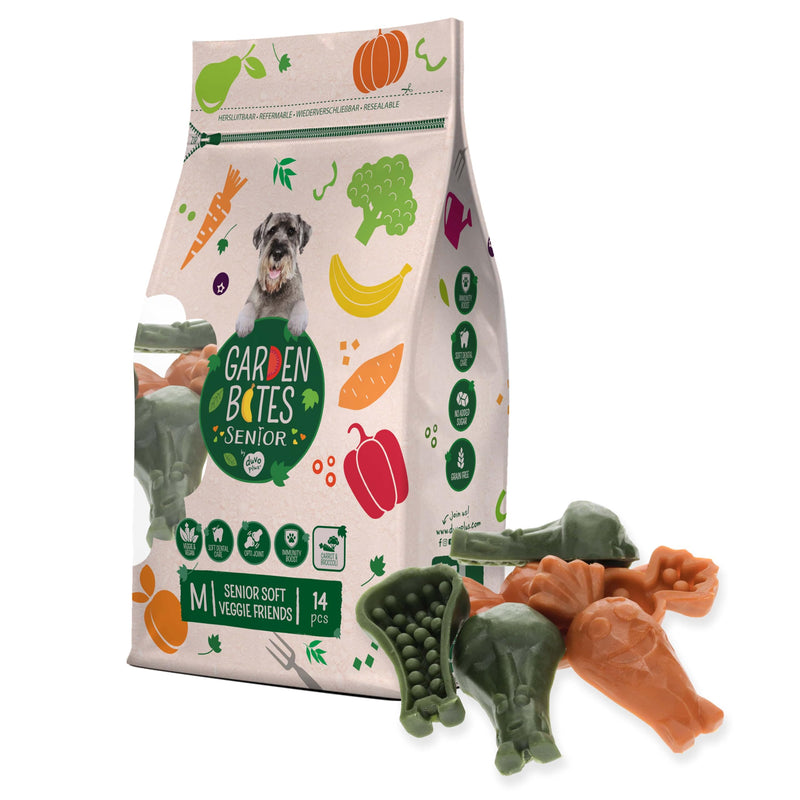 Duvoplus Garden Bites Senior Soft Veggie Friends Medium 14 Pack