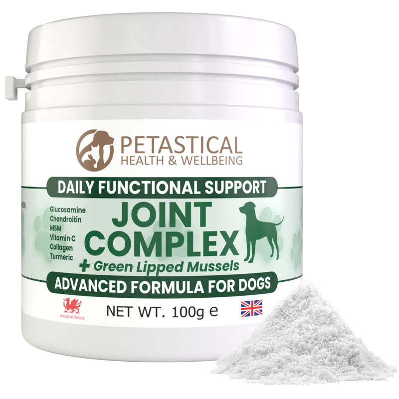 Joint Supplements for Dogs, 800mg Glucosamine, 800mg Chondroitin, 800mg MSM with Added Turmeric and Green Lipped Mussels (100g) 100 Scoop