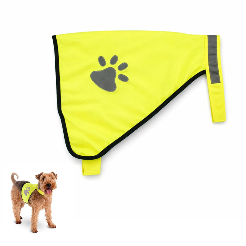 PARENCE. XS Protective Vest - Neon Yellow Hi-Vis - Lightweight and adjustable reflective vest for small dogs