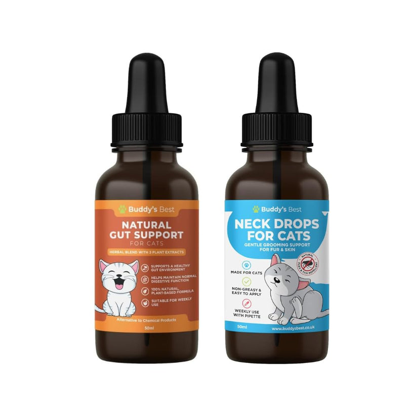 Natural Gut Support for Cats + Neck Drops for Cats
