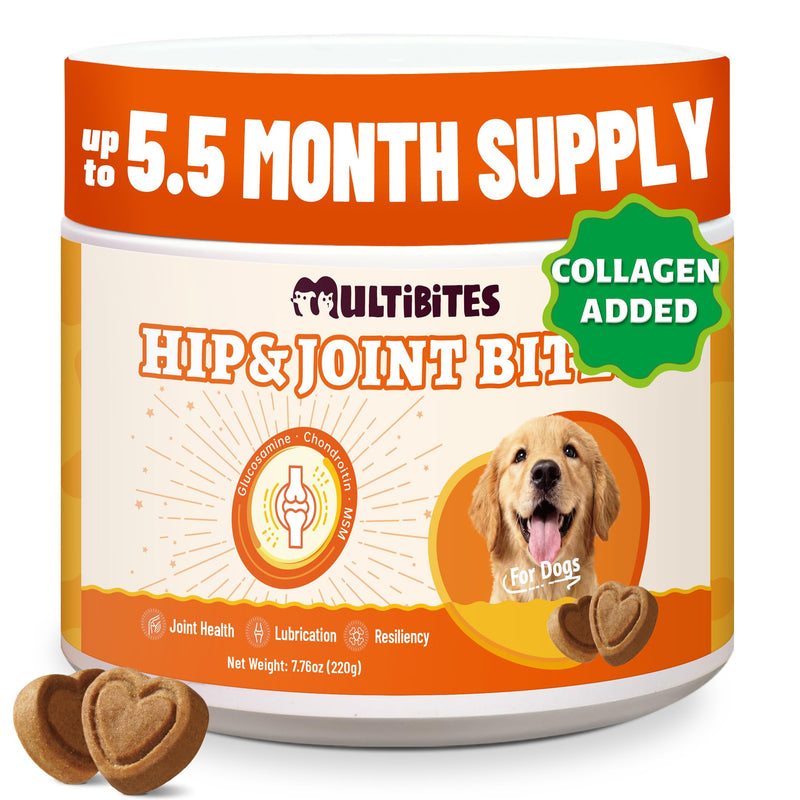 220g Joint Supplement for Dogs - Hip & Joint Health with MSM,Fish Oil,Glucosamine for Dog Chews - Advanced Mobility Support for All Breeds and Ages - Chicken Flavor