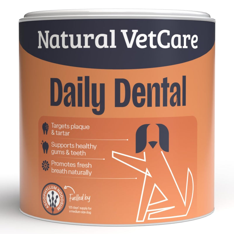 Natural VetCare DAILY DENTAL Powder for Dogs 200g - Gum Health Support, Plaque & Tartar Control, Fresh Breath Dental Powder, Daily Oral Care for Overall Oral Wellbeing