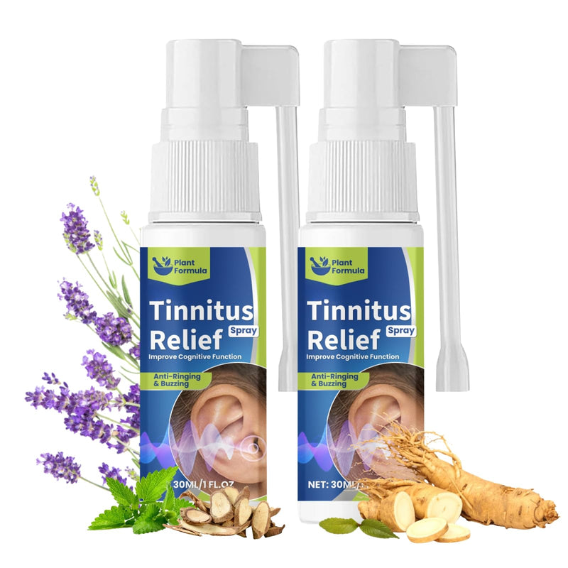 2PCS Tinn_itus Relief for Ringing Ears - Tinnit_us Relief Spray - Natural Ear Spra_y for Gentle Daily Ear Care & Promote Healthy Hearing - Easy-Spray 30ml Bottles for Home & Travel