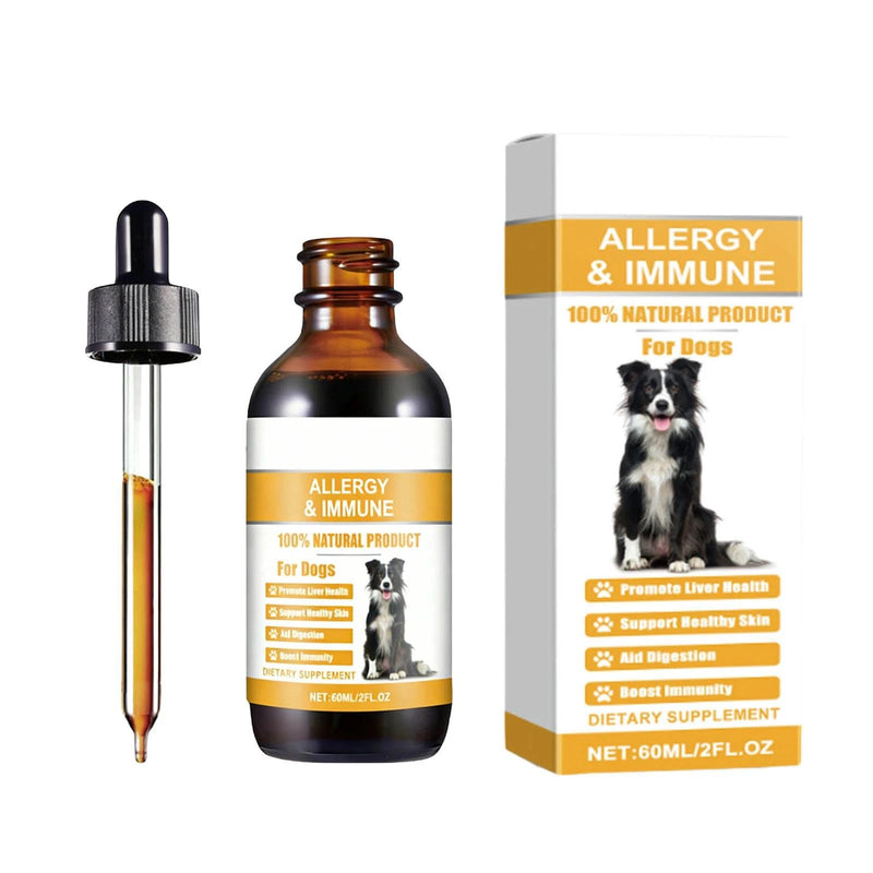 Dog Yeast Infection Treatment for Dog Itchy Skin & Ear Relief | Soothes Allergies & Itching | Fast-Acting Formula for Dogs – 60ml Solution