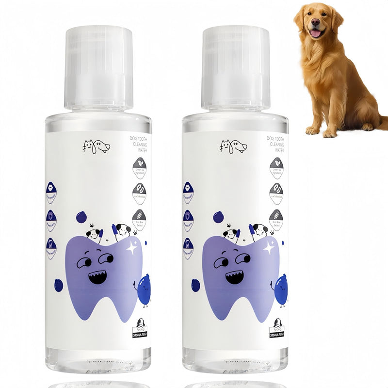 2 PCS Pet Mouthwash,Natural Flavorless Teeth Cleaning for Dogs & Cats,Bad Breath Treatment & Tartar Fighter,Dog Breath Freshener in Water for Daily Oral Health Care,Easy Daily Use for all Pet