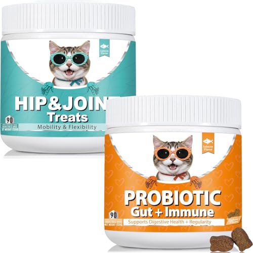Bailey & Buddies Cat Hip & Joint Support and Probiotic Supplements Bundle