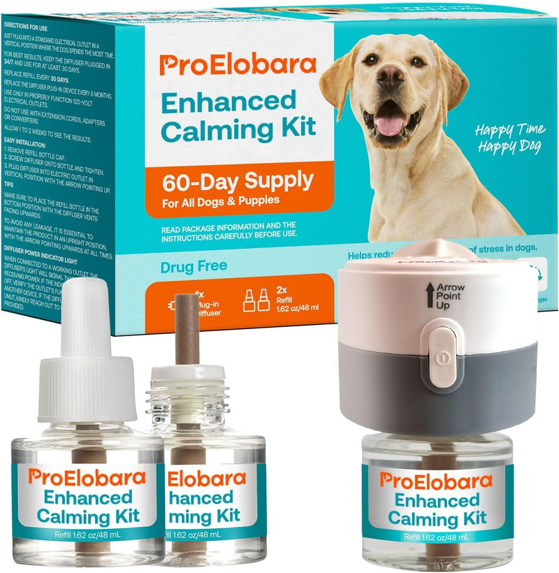 Dog Calming Anxiety Relief Diffuser: Comfort Dog Pheromone Calming Plug Diffuser - Effective Anxiety Relief for Dogs - 62 Day Supply blue