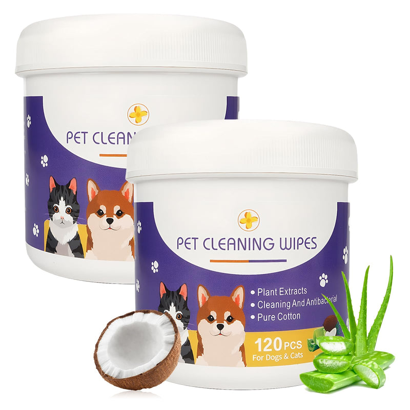 Pet Eye Wipes for Dogs Cats, 240 Pack Eye Wipes for Dogs, Daily Gentle Care Clean the Eyes of Secretions, Mucus, and Tear Stains