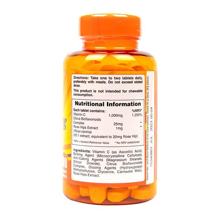 Holland & Barrett Vitamin C with Wild Rose Hips 100 Caplets 1000mg - BeesActive Australia