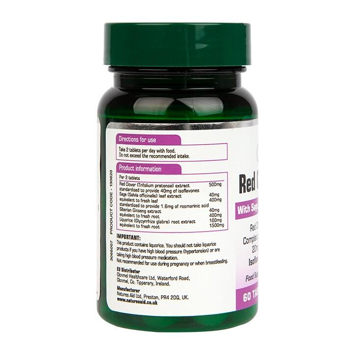 Natures Aid Red Clover Complex 60 Tablets - BeesActive Australia