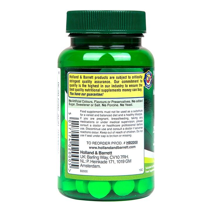Holland & Barrett Maximum Strength Zinc 100 Tablets 25mg - BeesActive Australia