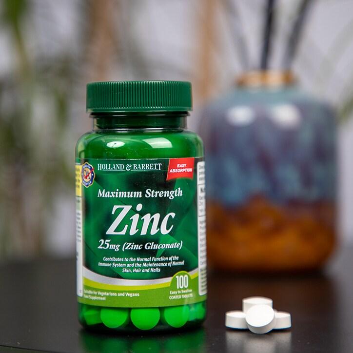 Holland & Barrett Maximum Strength Zinc 100 Tablets 25mg - BeesActive Australia