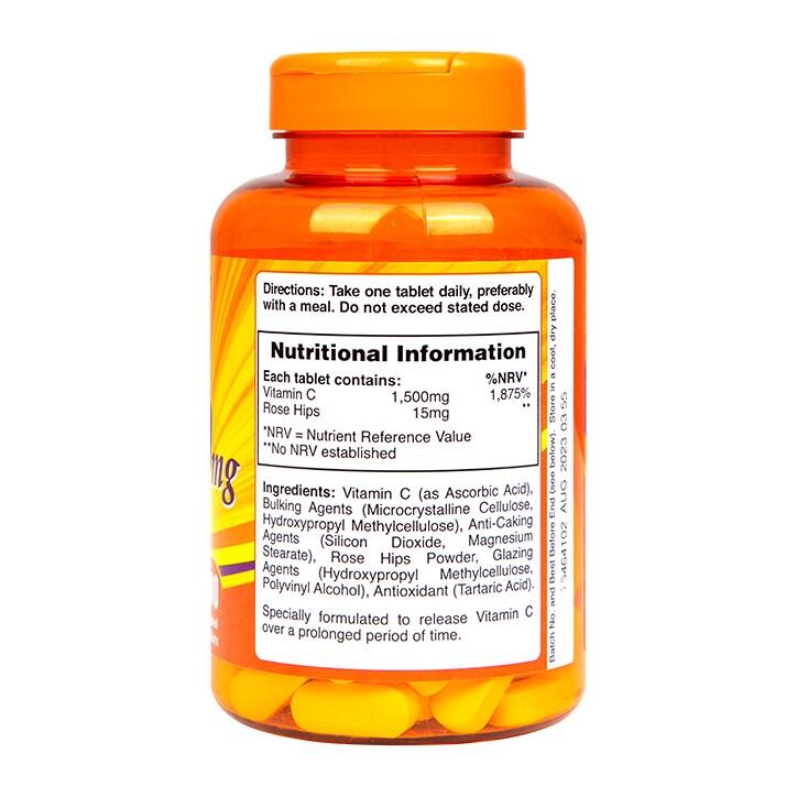 Holland & Barrett Timed Release Vitamin C With Wild Rose Hips 100 Caplets 1500mg - BeesActive Australia