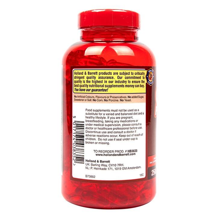 Holland & Barrett Omega 3 Fish Oil Concentrate 250 Capsules 1000mg - BeesActive Australia