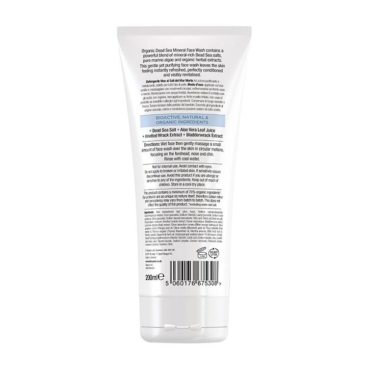 Dr Organic Dead Sea Mineral Face Wash 200ml - BeesActive Australia