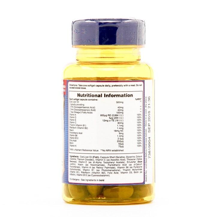 Holland & Barrett Cod Liver Oil with Multi Vitamins 60 Capsules 500mg - BeesActive Australia