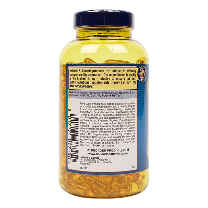 Holland & Barrett Cod Liver Oil 240 Capsules 1000mg - BeesActive Australia