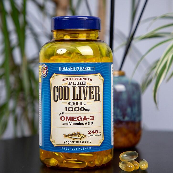 Holland & Barrett Cod Liver Oil 240 Capsules 1000mg - BeesActive Australia