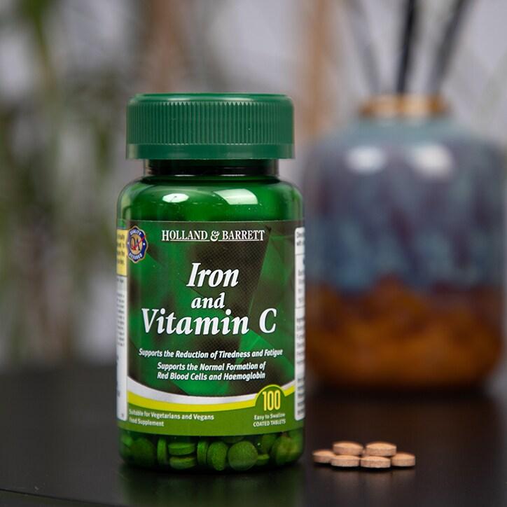 Holland & Barrett Iron & Vitamin C 100 Tablets - BeesActive Australia