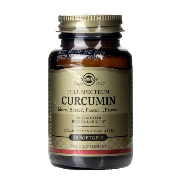 Solgar Full Spectrum Curcumin 185x 30 Softgels - BeesActive Australia