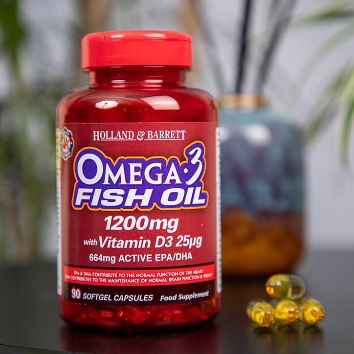 Holland & Barrett Omega 3 Fish Oil 100 Capsules 1200mg - BeesActive Australia