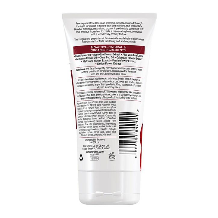 Dr Organic Rose Otto Creamy Face Wash 150ml - BeesActive Australia