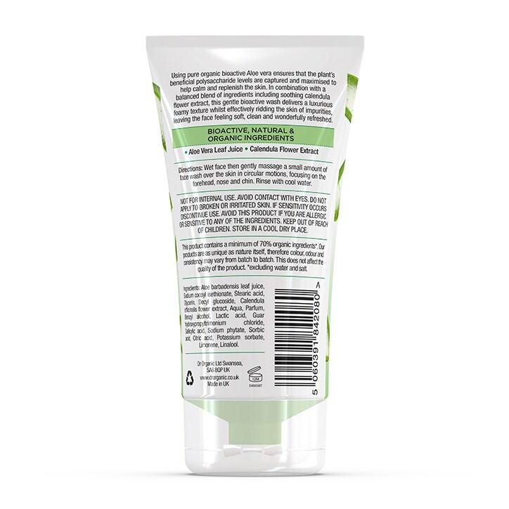 Dr Organic Aloe Vera Soothing Face Wash 150ml - BeesActive Australia