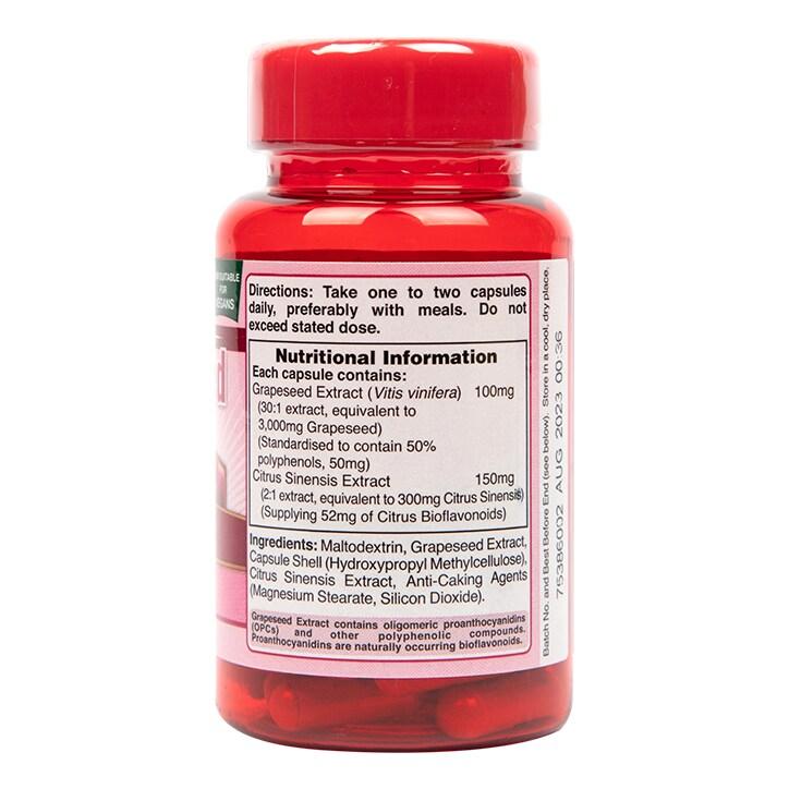 Holland & Barrett Double Strength Grapeseed Extract 100mg 50 Capsules - BeesActive Australia