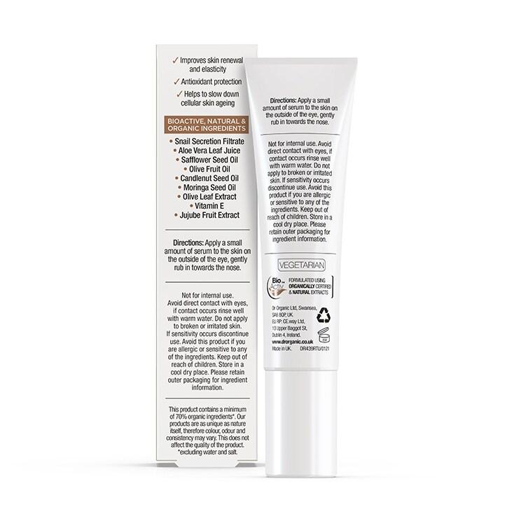 Dr Organic Snail Gel Eye Serum 15ml - BeesActive Australia