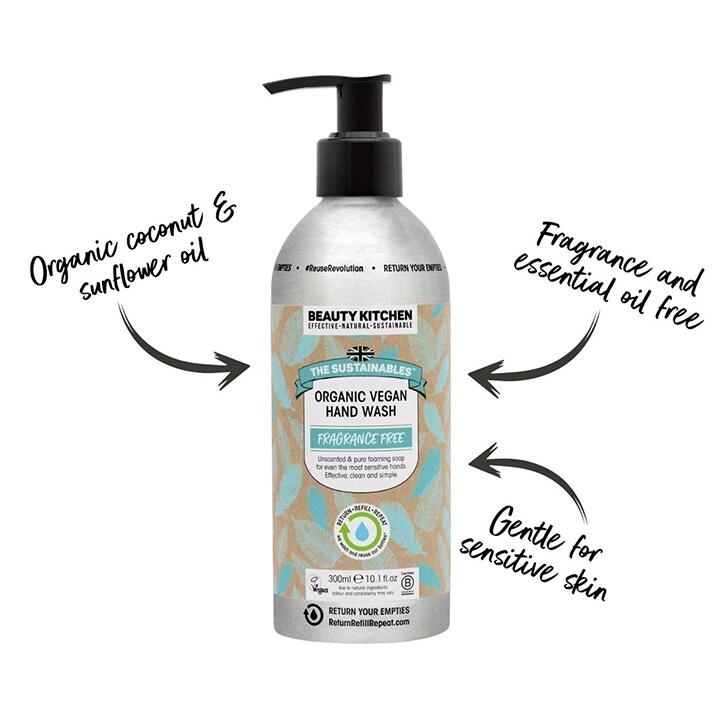 Beauty Kitchen Fragrance Free Organic Hand Wash 300ml - BeesActive Australia