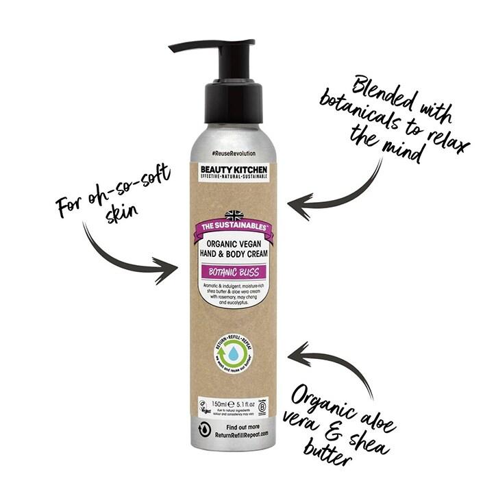 Beauty Kitchen The Sustainables Botanic Bliss Organic Vegan Hand & Body Cream 150ml - BeesActive Australia